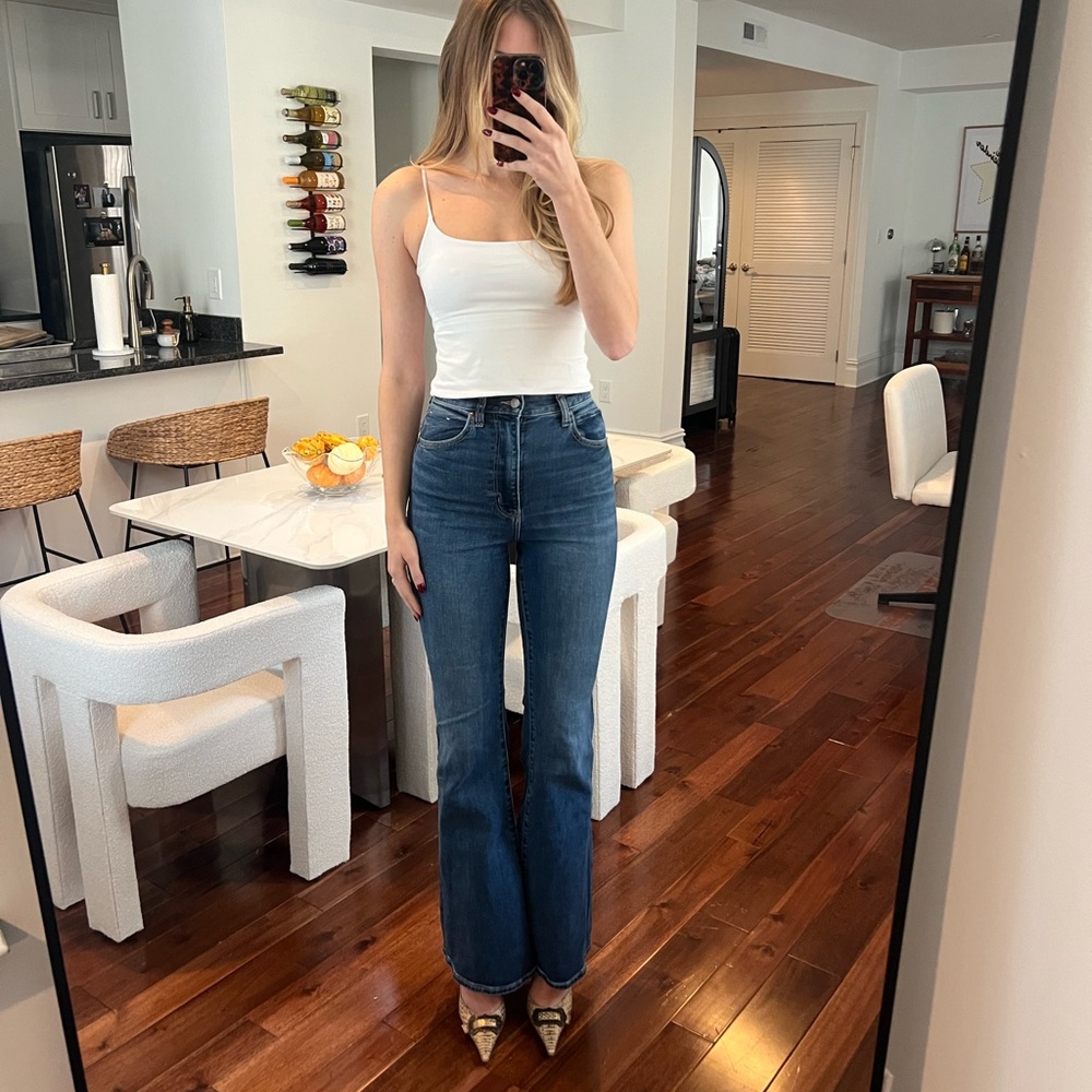 Abercrombie & Fitch Curve Love Ultra High Rise Flare Jeans